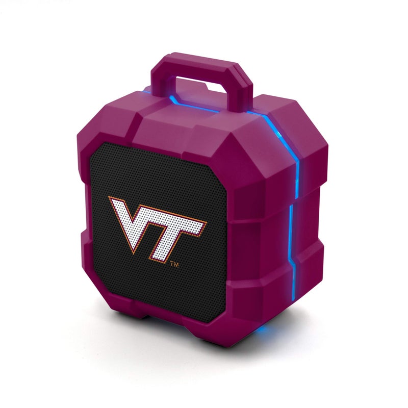 SOAR NCAA Shockbox LED Wireless Bluetooth Speaker, Virginia Tech Hokies - Image 1